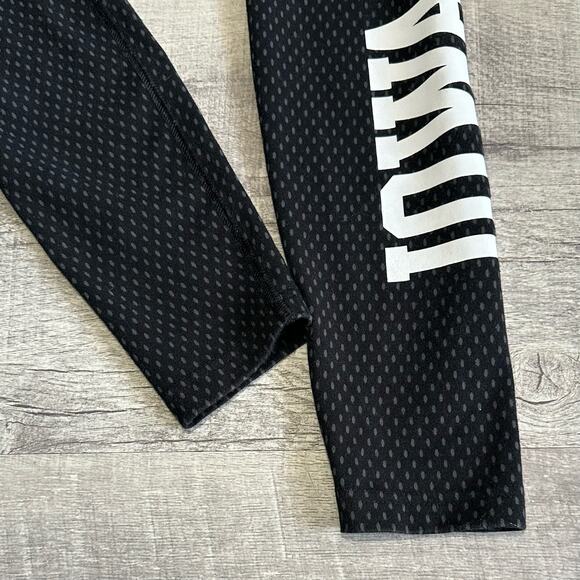 Nike Iowa Hawkeyes Legging Womens S Small Stretch Black Grey Dotted Spellout - Picture 3 of 9